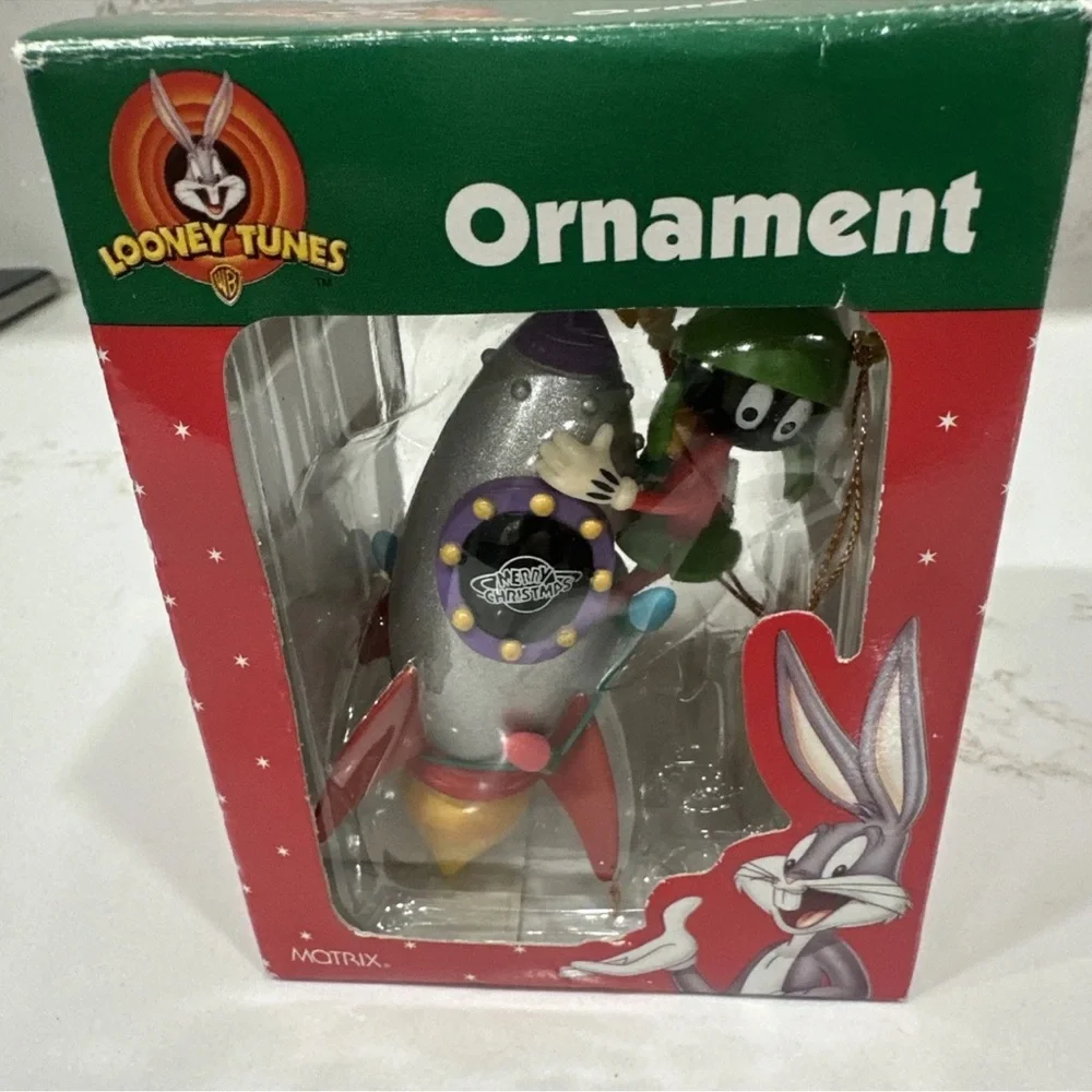 Vintage Martin The Martian Rocket Ship Christmas Ornament 1998 Looney Tunes